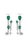 18k Gold Diamond 0.30ct Emerald Stud Earrings, New Creation For Sale - Image 4 of 8