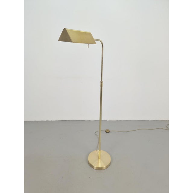 Brass Reading Floor Lamp from Sölken Leuchten, 1980s For Sale - Image 11 of 11