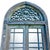 Beautiful original antique North India architectural church door. Rich blue aged patina. Glass has been replaced with...