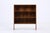 Beautiful mid-century bookcase with glass sliding doors Timeless design • Material: Walnut, glass • 2 shelves • 2 glass...