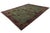 Antique 1920s Art Deco Chinese Nichols Rug in Sage Green & Plum Floral Design For Sale - Image 11 of 12