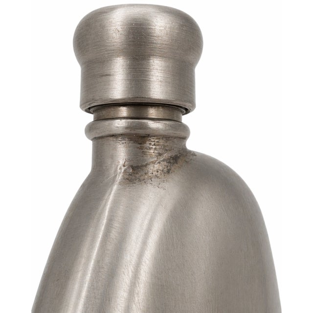 Silver Vintage Pewter Figural Cell Phone Flask Silver Novelty Mobile Telephone For Sale - Image 8 of 11