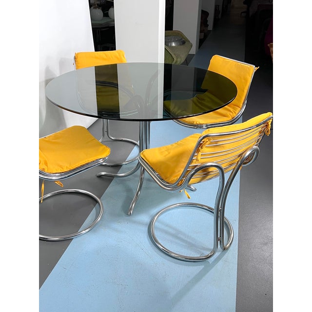 Vintage Space Age Dinner Table and Chairs in the style of Gastone Rinaldi, 1960s, Set of 5 For Sale - Image 14 of 15
