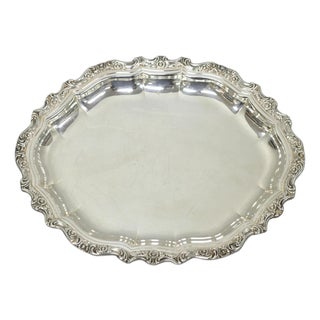 Mid 20th Century International Silver "Countess" Silver Plated Small Bar Tray Serving Platter For Sale