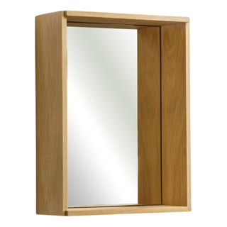 Campo Minimalist Wall Mirror in Oak by Filipe & Viricel For Sale