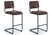 Metal Regina Andrew Dylan Leather Bar Stool, Distressed Whiskey - Set of 2 For Sale - Image 7 of 7