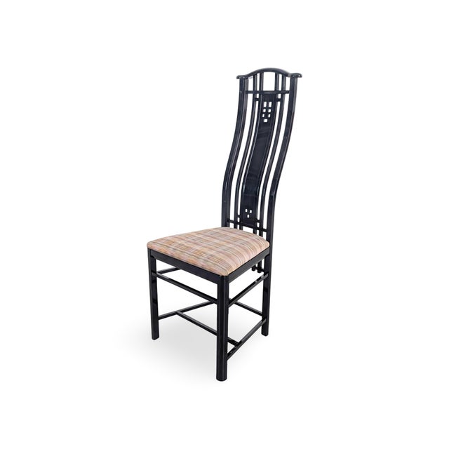 Chairs in Black by Umberto Asnago for Giorgetti, Italy, Set of 4 For Sale - Image 4 of 11