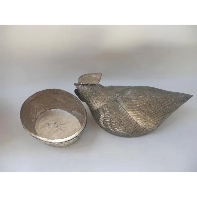 Silver Early 20th Century Silver Betel Nut Chicken Container For Sale - Image 8 of 10