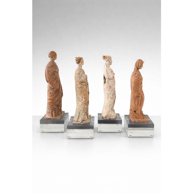 Grand Tour Set of Four Italian Grand Tour Terracotta Classical Female Figures, Late 19th Century For Sale - Image 3 of 10
