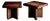 German Studio Oak Side Tables, 1960s, Set of 2 For Sale