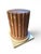 Impressive pedestal column handcrafted in Italy during the 1950s, carved entirely from two different varieties of solid...