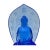 Crystal Glass Pate-De-Verre Blue Gautama Amitabha Shakyamuni Statue For Sale In San Francisco - Image 6 of 7