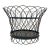 Vintage Black Wire Cachepot For Sale