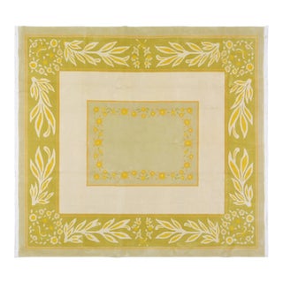 Vintage Chinese Art Deco Hand Knotted Wool Rug, 8'10'' X 9'4'' For Sale