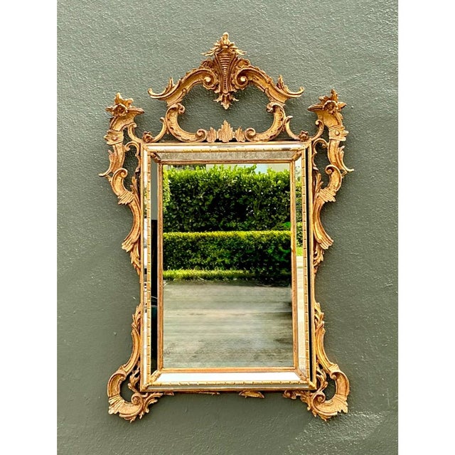 Vintage LaBarge Gilt Carved Wood Mirror For Sale - Image 9 of 12
