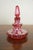 Antique Bohemian Cranberry Glass Enameled Perfume Bottle, 19th. Century For Sale - Image 4 of 10