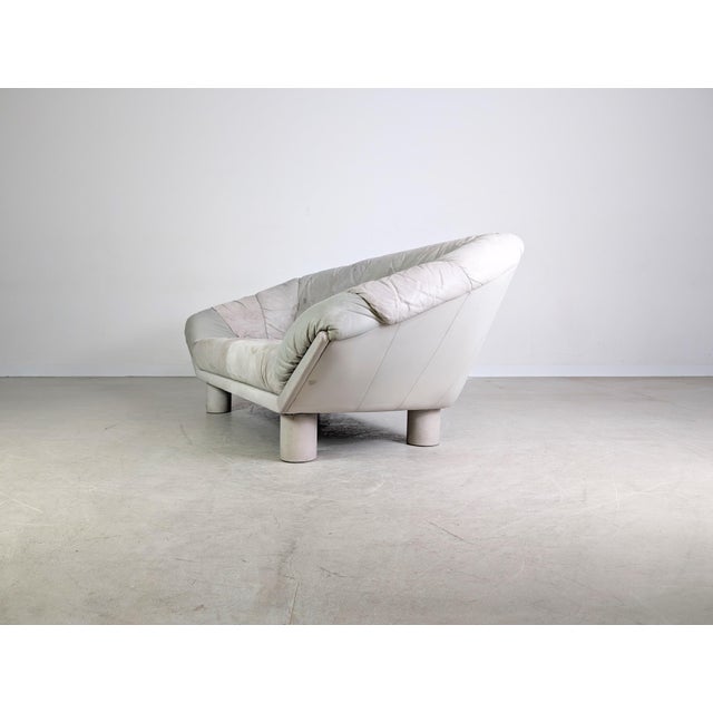 Vintage 3-Seater Sofa in Leather by Dupe Burkhardt Vogtherr For Sale - Image 5 of 11