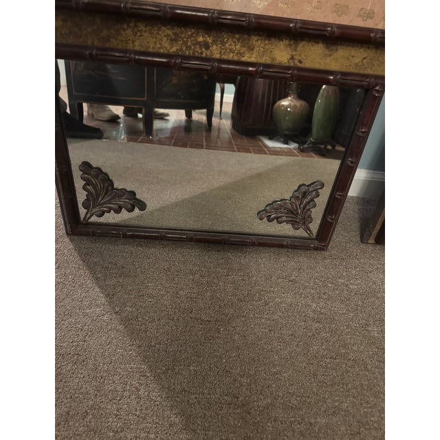 Hollywood Regency Vintage Lexington Home Accessories Gilt Botanical Panel Mirrors – Pair For Sale - Image 3 of 5