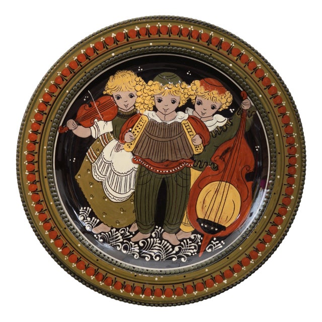 Swiss Ceramic Wall Plate by Kohler Biel Pottery, 1950s For Sale