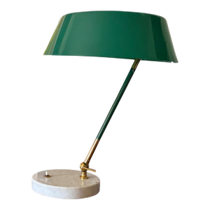 1960s Mid-Century Modern Green Table Lamp, Stilux Milano