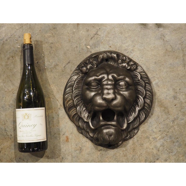 Circa 1920s French Cast Iron Lion Fountain Feature, Spout For Sale - Image 12 of 13