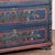 Late 19th Century Original Hand Painted Blue Blanket Chest of Three Drawers From Hungary For Sale - Image 15 of 18