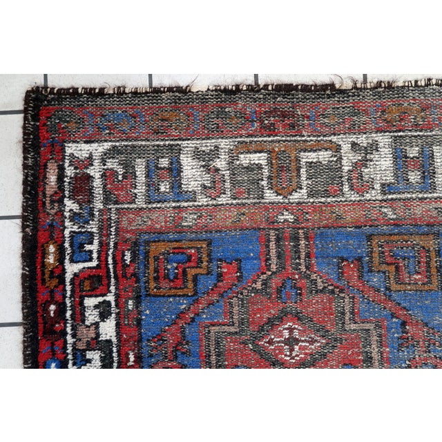 1970s, Handmade Vintage Persian Hamadan Distressed Rug 3.3' X 6.4' For Sale In New York - Image 6 of 11