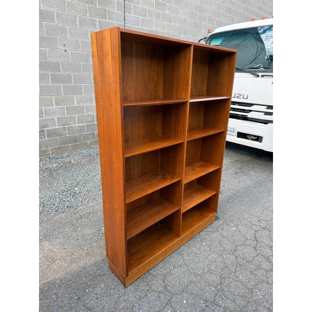 Mid Century Modern "Poul Hundevad" Teak Wood Double Bookcase For Sale - Image 13 of 16
