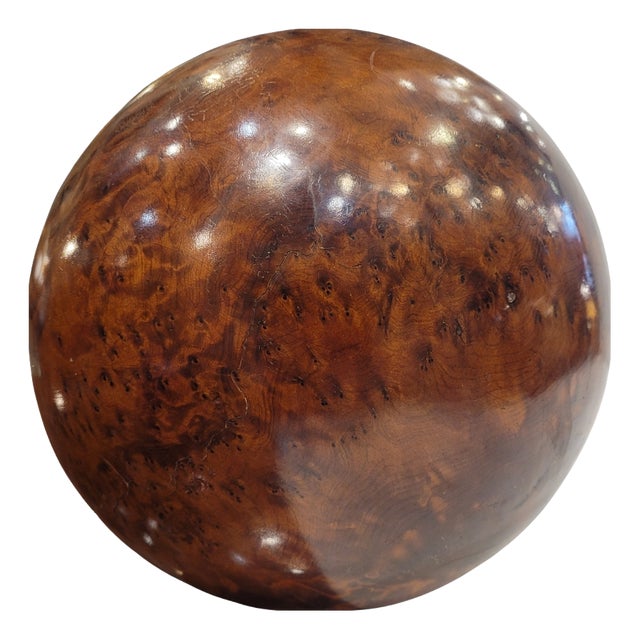 Decorative Sphere in Mahogany, 1890s For Sale