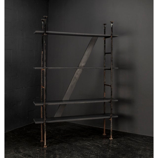 Bauhaus Architects Metal and Wood Shelf, 1920s For Sale - Image 3 of 18