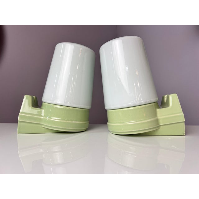 Light Green Model 6070 Wall Lamps by Sigvard Bernadotte for IFÖ, Set of 2 For Sale - Image 9 of 10