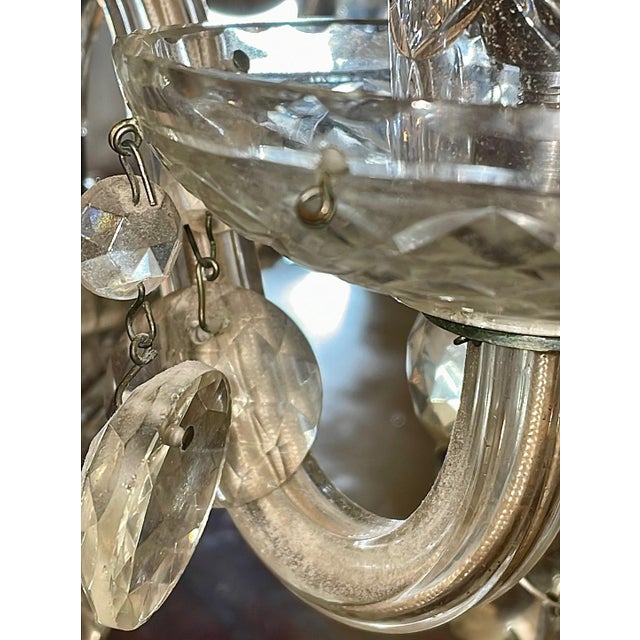 Vintage Pair of Large Regency Style Electrified Crystal Candelabrum For Sale - Image 18 of 18