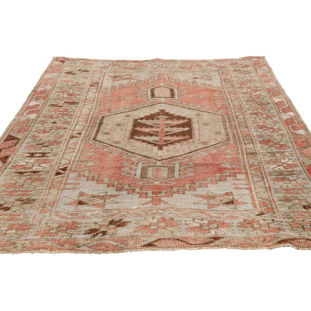Rustic Vintage Turkish Oushak Rug, 03'05 X 05'00 For Sale - Image 3 of 11