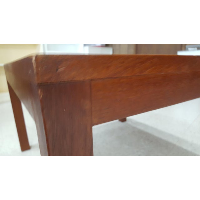 Mid-Century Modern Walnut Parsons Coffee Table | Chairish