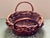 Wood Vintage Natural Wicker Handled Basket For Sale - Image 7 of 8
