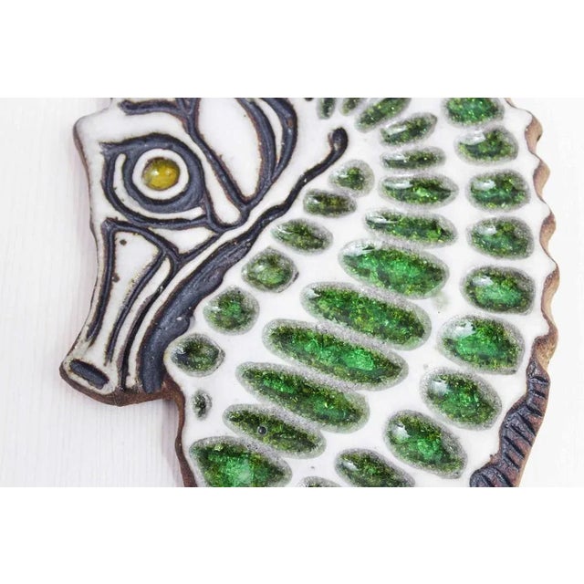 Boho Chic Glazed Terracotta Seahorse by Victoria Littlejohn, 1970 For Sale - Image 3 of 9