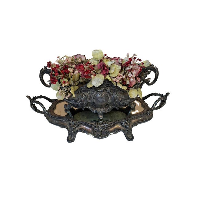 Antique Centerpiece with Mirror, 1900s For Sale - Image 13 of 18