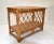 Wood Boho Chic Bent Bamboo & Cane Handwoven Top Dry Bar Console Table Wine Rack 70 For Sale - Image 7 of 13