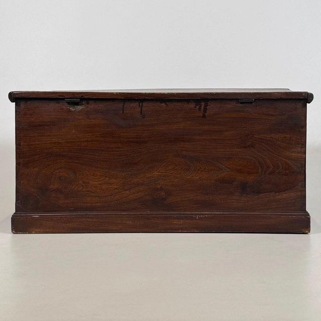 Wood Antique 19th Century Victorian English Oak Blanket Box For Sale - Image 7 of 12