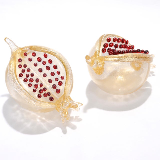 Pair of Venetian Glass Pomegranate Sculptures by Romeo Gigli for Pauly & Co. For Sale - Image 10 of 16