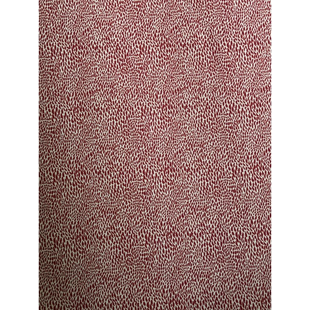 Traditional Le Manach / Pierre Frey Plumettes Rouge De Chine Cotton Fabric L4172011 Imprimes Le Manach Collection 5 Yards For Sale - Image 3 of 6