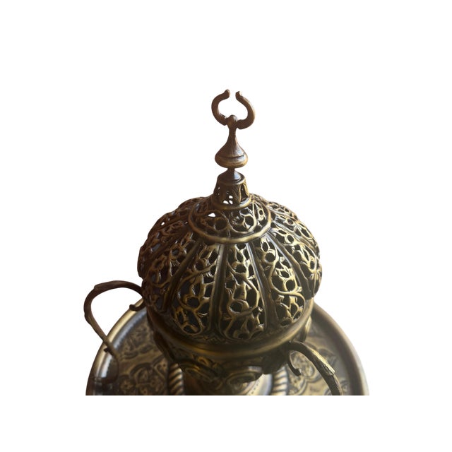 Bronze Hand-Chased Brass Incense Burner For Sale - Image 8 of 12