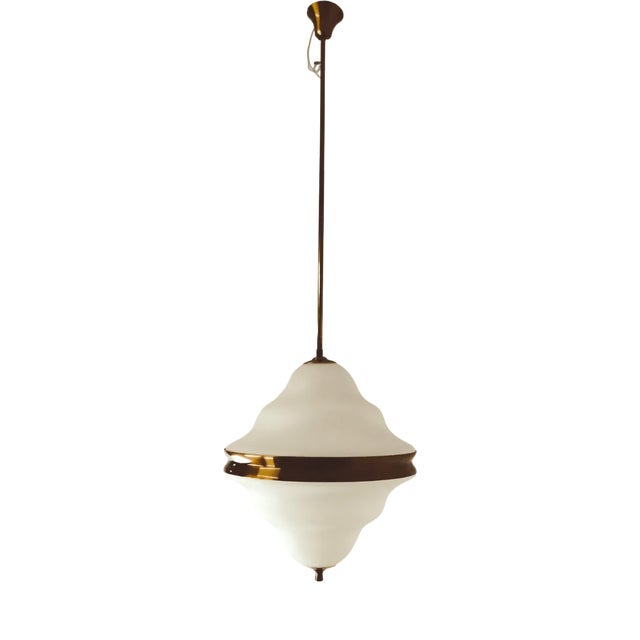 Italian Glass Pendant Light from Arredoluce, 1950s For Sale