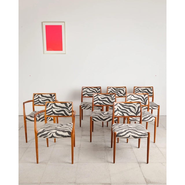 Teak Model 80 Dining Chairs and Model 65 Armchairs by Niels O. Møller for j.l. Møllers, Denmark, 1960s, Set of 8 For Sale - Image 10 of 18
