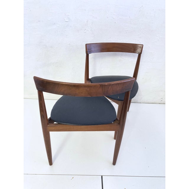 Roundette Side Chairs in Teak and Faux Leather by Hans Olsen for Frem Rojle, 1960s, Set of 2 For Sale - Image 11 of 15