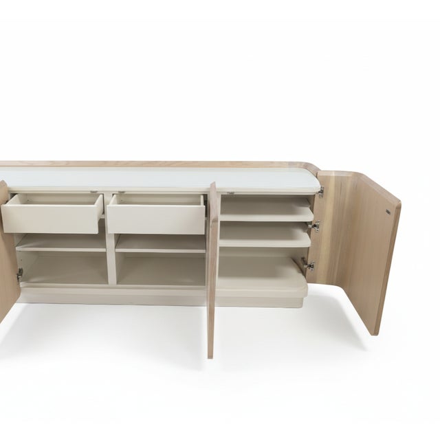 Open Box: Maiden Home Sabine Console (Natural Oak) For Sale - Image 4 of 4