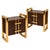Chocolate Brown Glass Bedside Cabinets with Brass Frames from Justfurnituress SRL, Set of 2 For Sale - Image 10 of 10