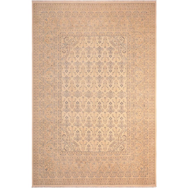 1980s 1980s Semi Antique Bohemian Beige/Rose Wool Rug For Sale - Image 10 of 10