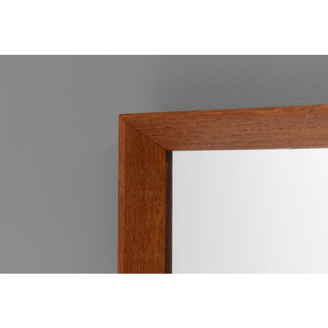 1960s Mid-Century Modern Mirror with Teak Frame, 1960 For Sale - Image 5 of 9