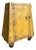 Vintage Industrial Yellow Metal Rolling Cabinet Cart For Sale